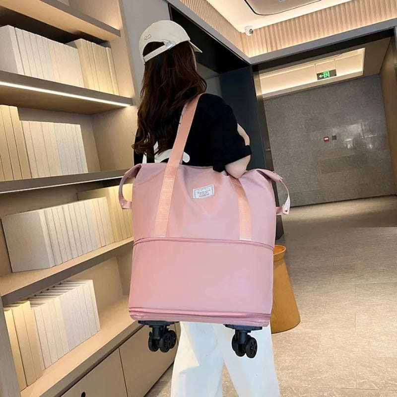 Geantă de Călătorie Extensibilă și Pliabilă cu Roți 360°