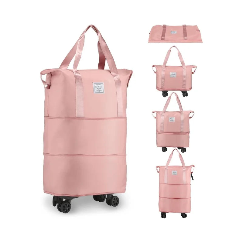 Geantă de Călătorie Extensibilă și Pliabilă cu Roți 360°