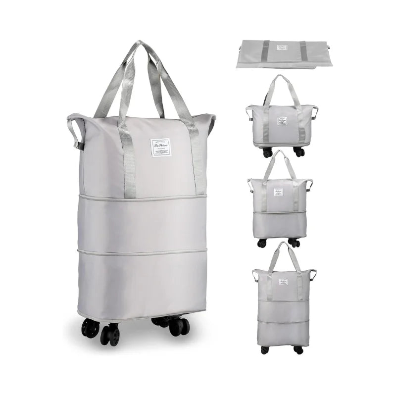 Geantă de Călătorie Extensibilă și Pliabilă cu Roți 360°