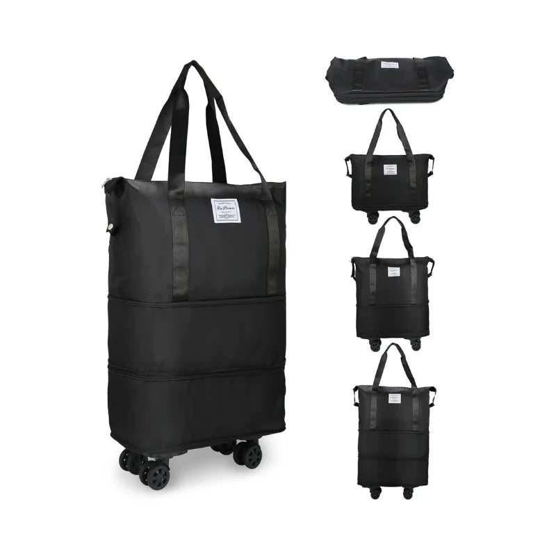 Geantă de Călătorie Extensibilă și Pliabilă cu Roți 360°